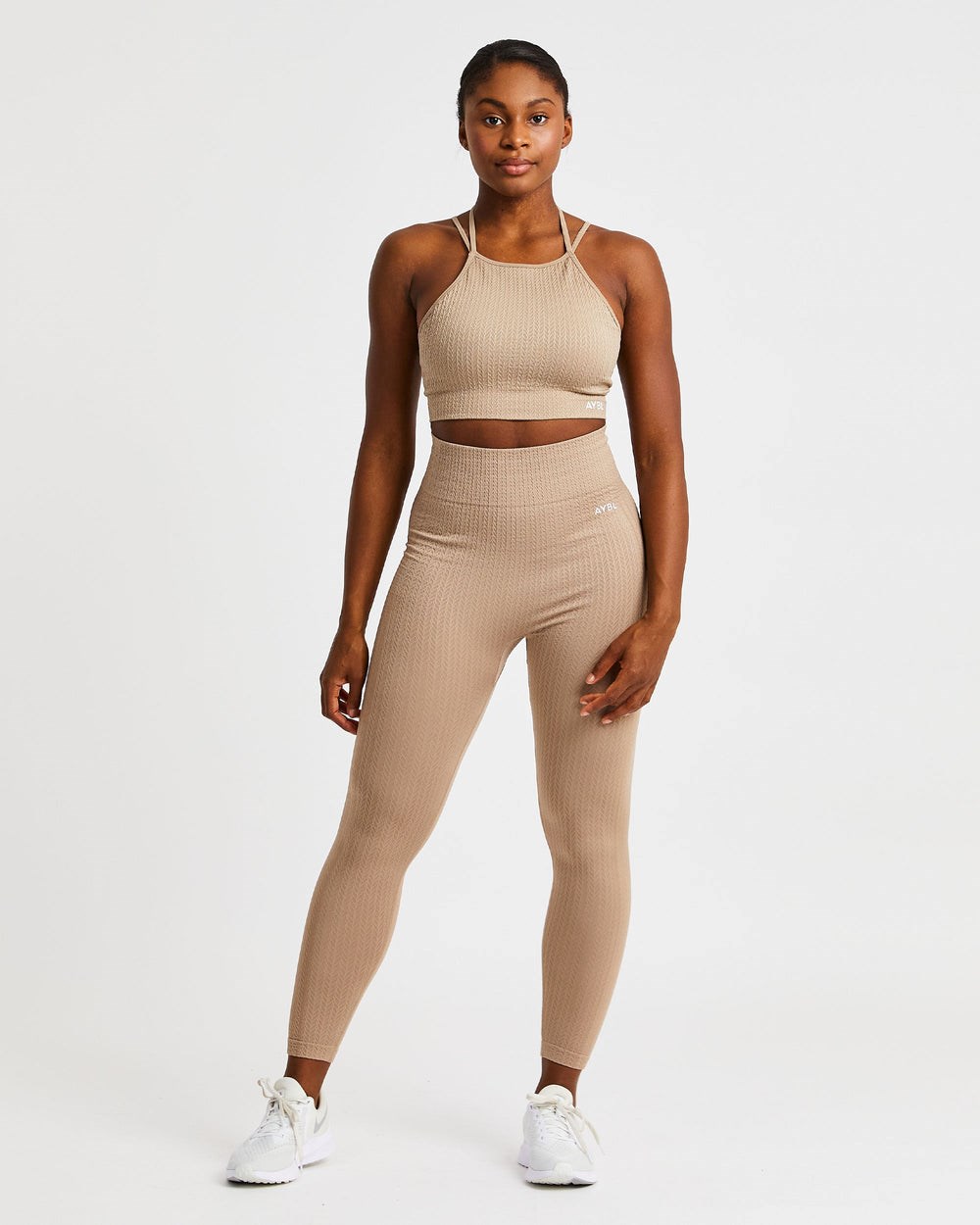 AYBL Luxe Seamless Crop Tank Top Mocha | 01865-DVHG