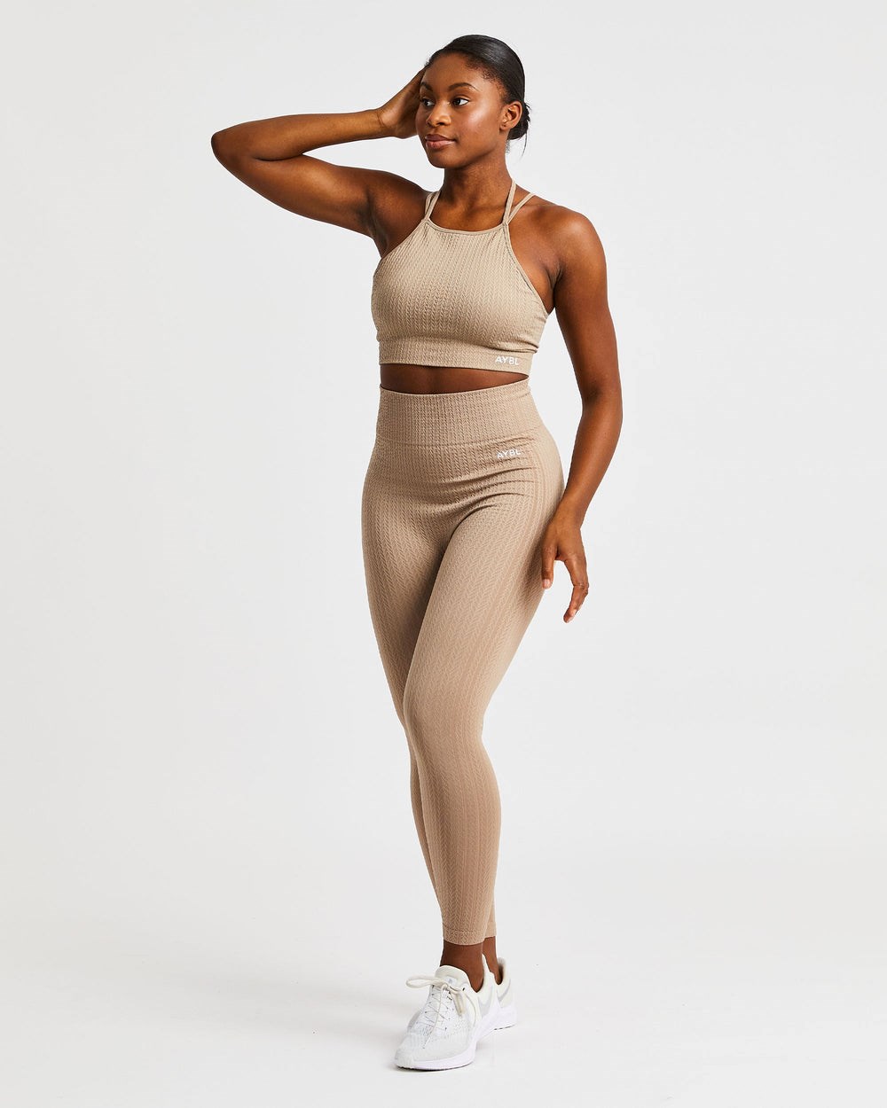 AYBL Luxe Seamless Crop Tank Top Mocha | 01865-DVHG