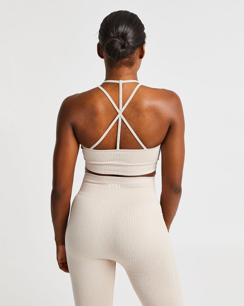 AYBL Luxe Seamless Crop Tank Top Sand | 30591-YADU