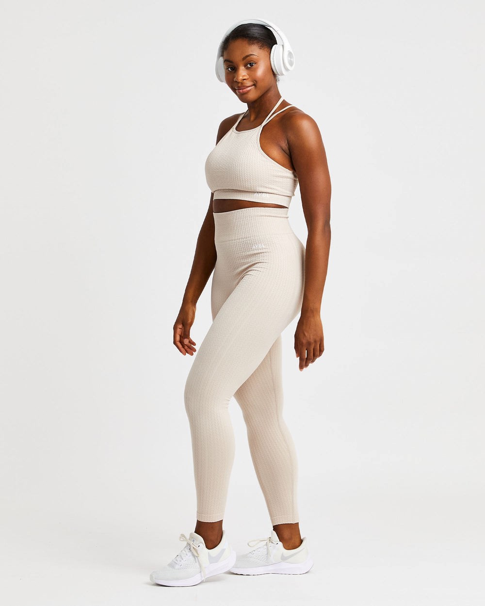 AYBL Luxe Seamless Crop Tank Top Sand | 30591-YADU