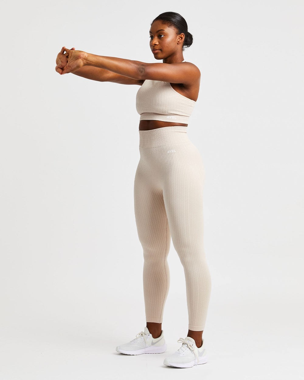 AYBL Luxe Seamless Crop Tank Top Sand | 50389-QDRW