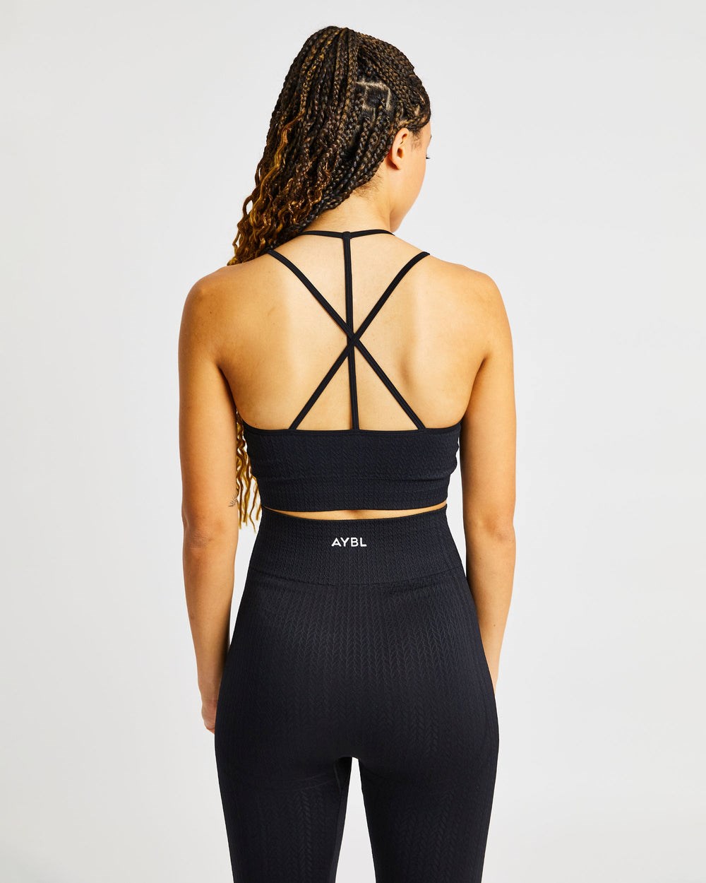 AYBL Luxe Seamless Crop Tank Top Schwarz | 14258-TQZM