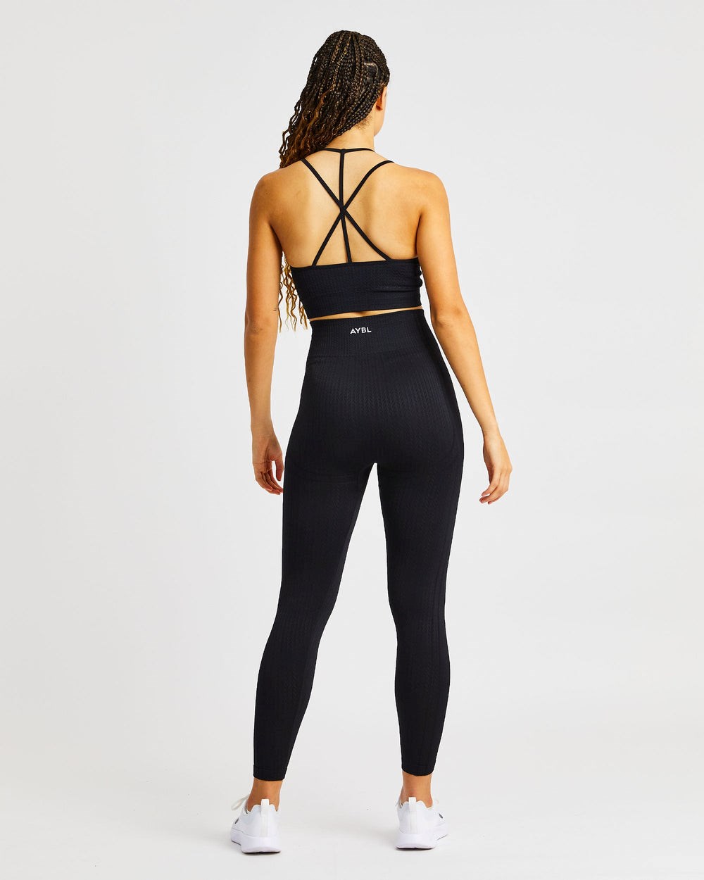 AYBL Luxe Seamless Crop Tank Top Schwarz | 14258-TQZM