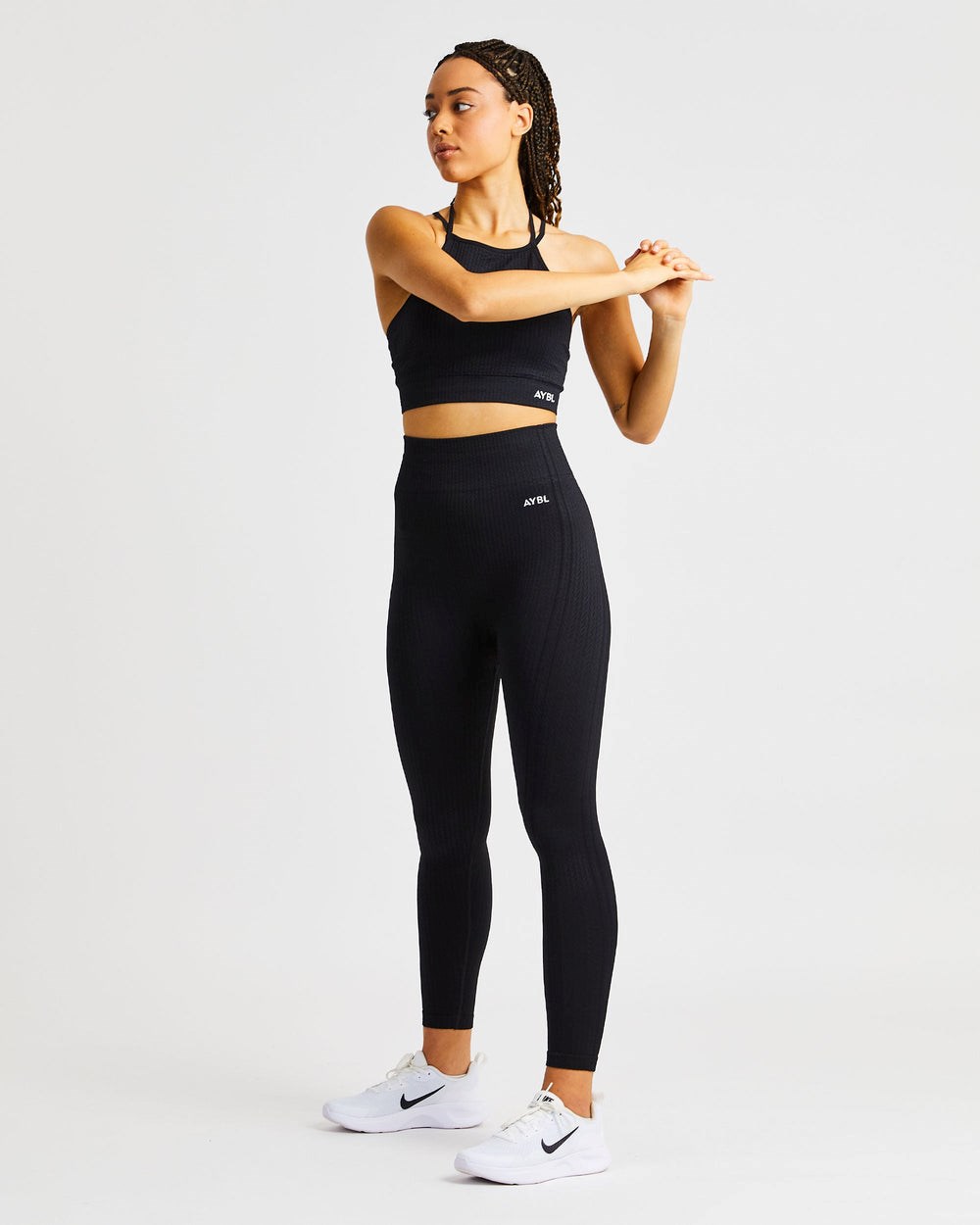 AYBL Luxe Seamless Crop Tank Top Schwarz | 14258-TQZM