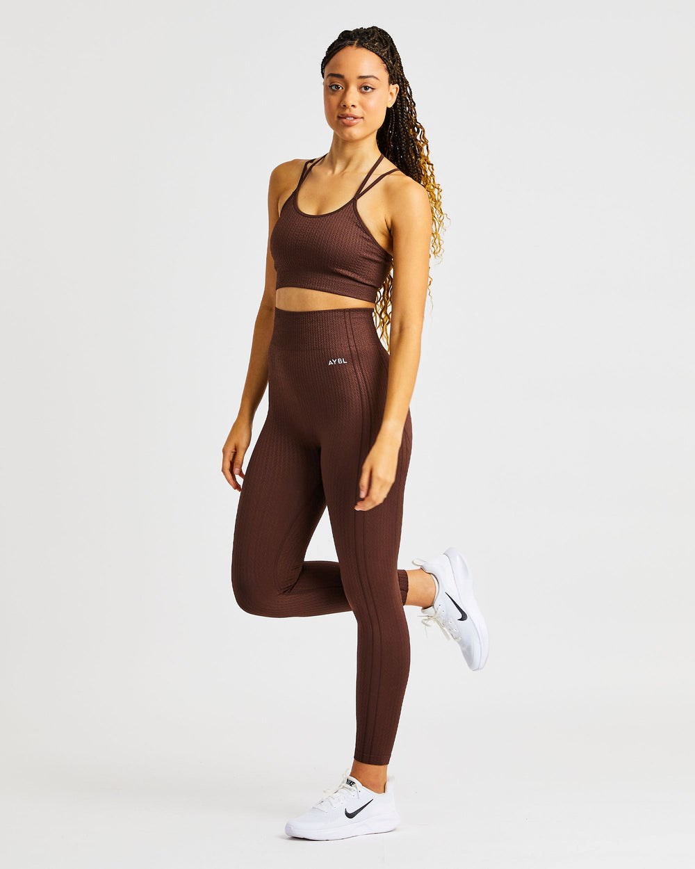 AYBL Luxe Seamless Sports Bra Braun | 54327-AZNW