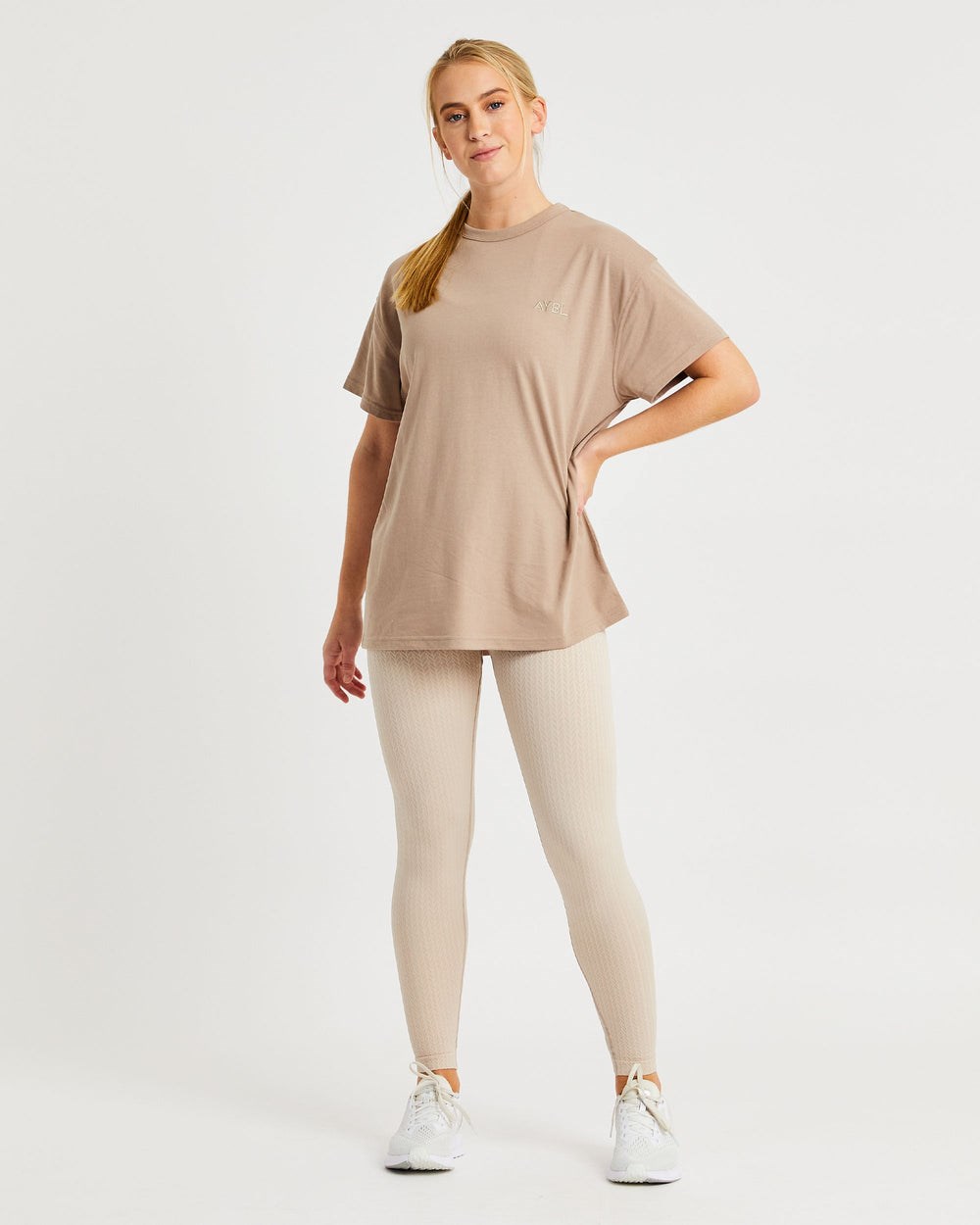 AYBL Luxe T Shirt Mocha | 25678-ONRY