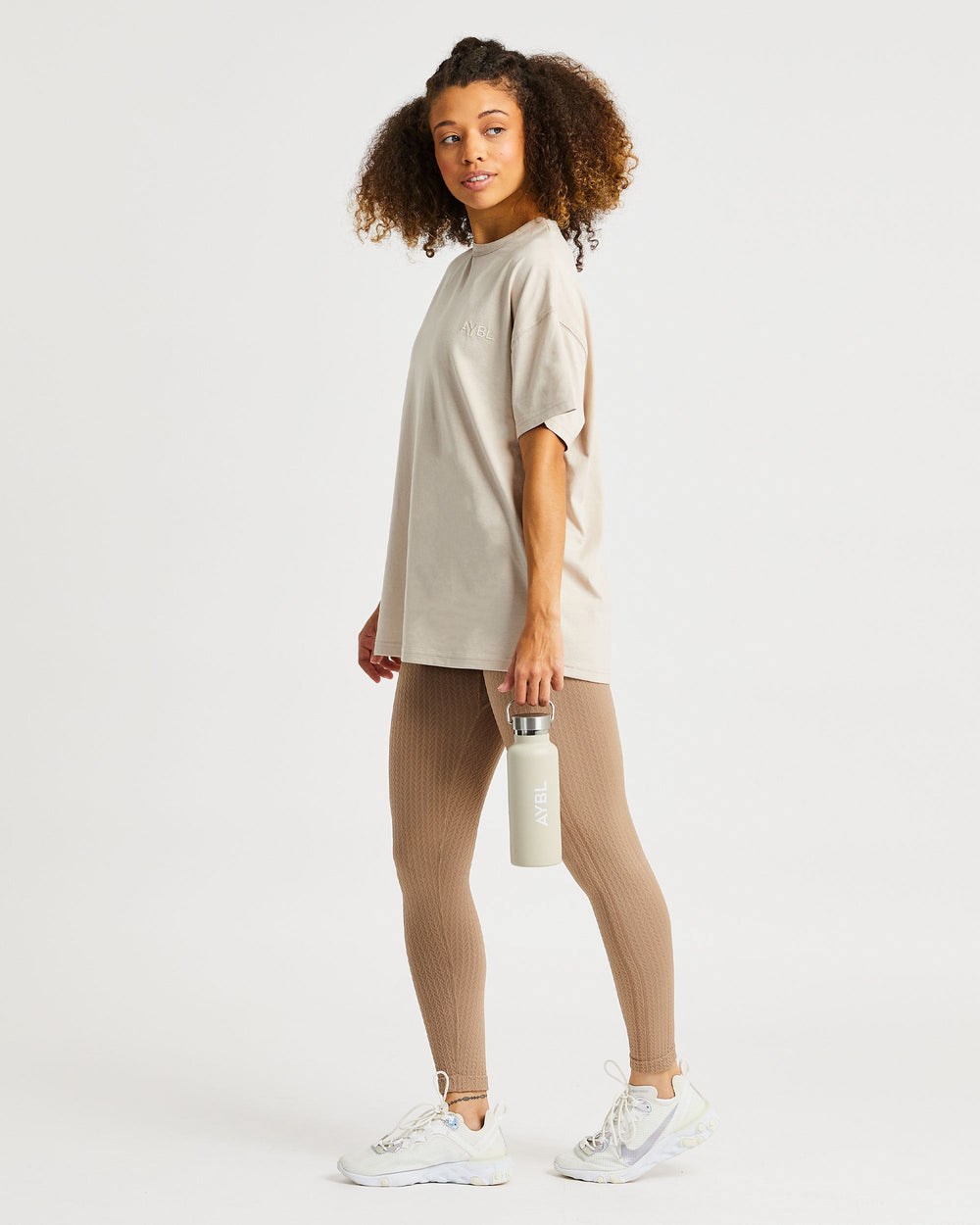 AYBL Luxe T Shirt Sand | 74691-YXWN