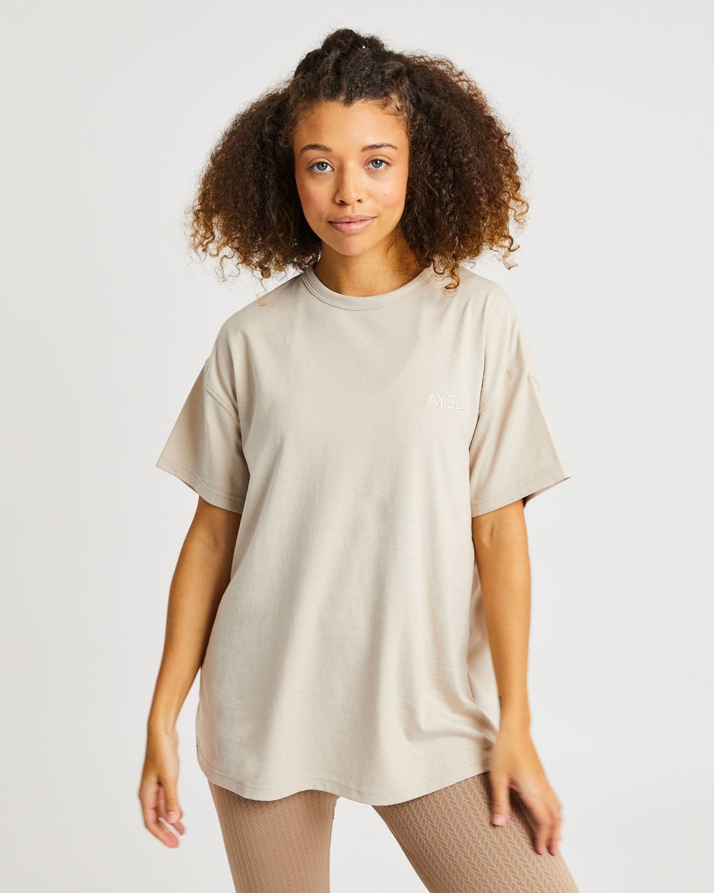 AYBL Luxe T Shirt Sand | 74691-YXWN