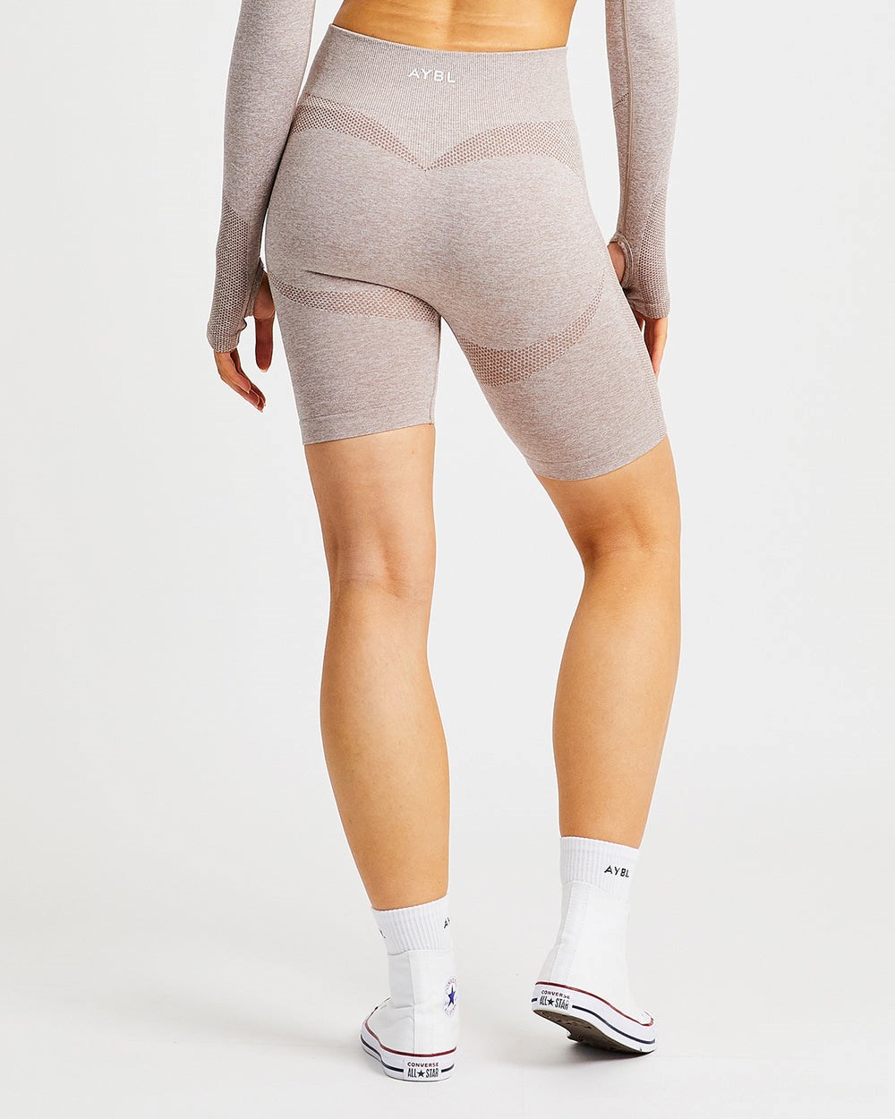 AYBL Motion Seamless Cycling Shorts Beige | 29617-EHXT