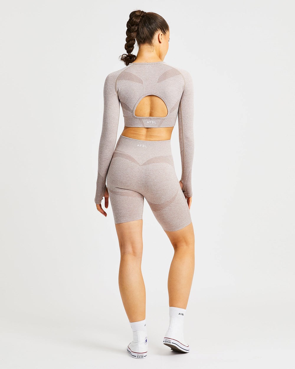 AYBL Motion Seamless Cycling Shorts Beige | 29617-EHXT