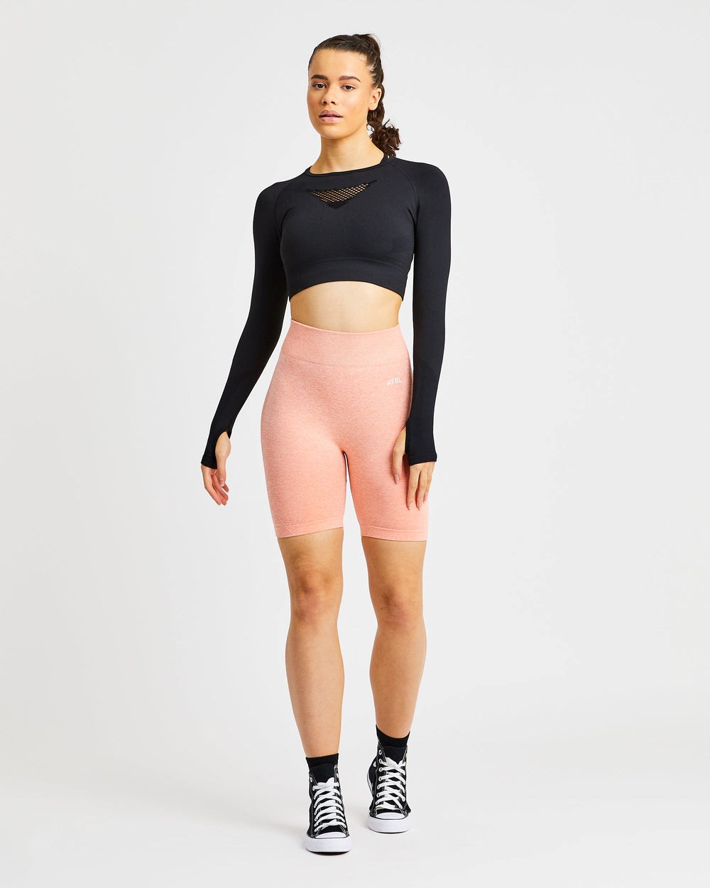 AYBL Motion Seamless Cycling Shorts Peach Marl | 86210-YWTU