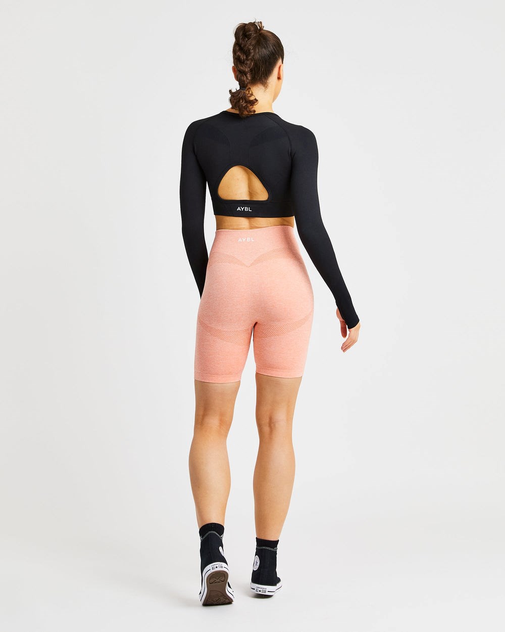 AYBL Motion Seamless Cycling Shorts Peach Marl | 86210-YWTU