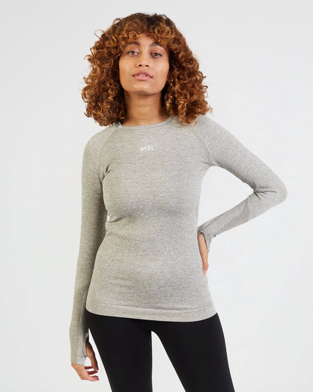 AYBL Motion Seamless Long Sleeve Top Khaki | 68074-KPLJ