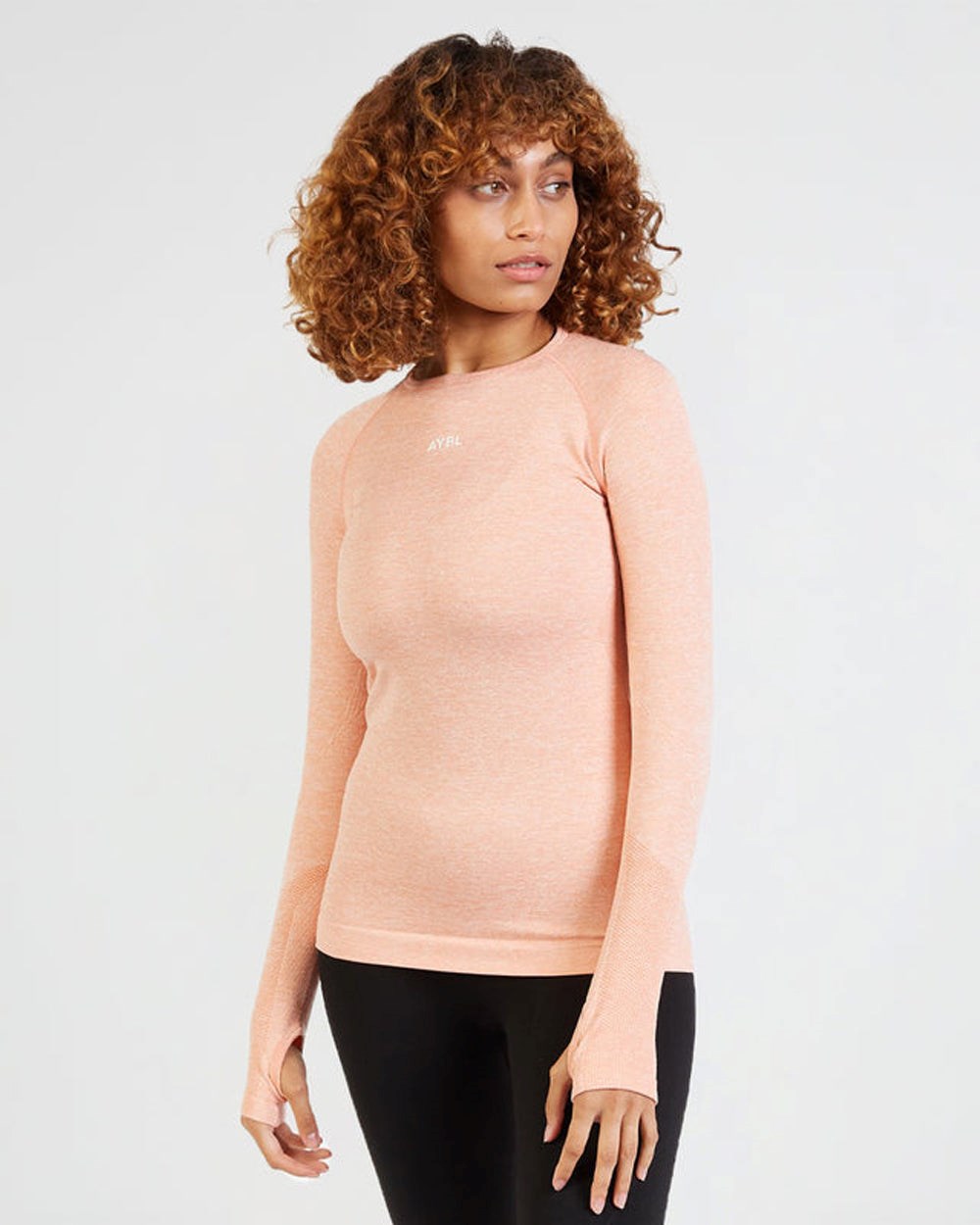 AYBL Motion Seamless Long Sleeve Top Peach | 75314-LOBS