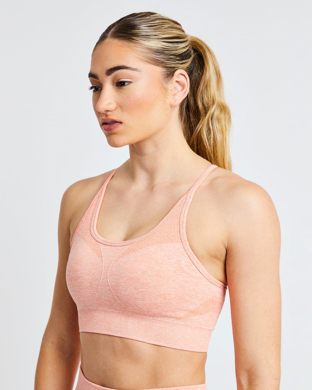 AYBL Motion Seamless Sports Bra Peach Marl | 31076-OIDT