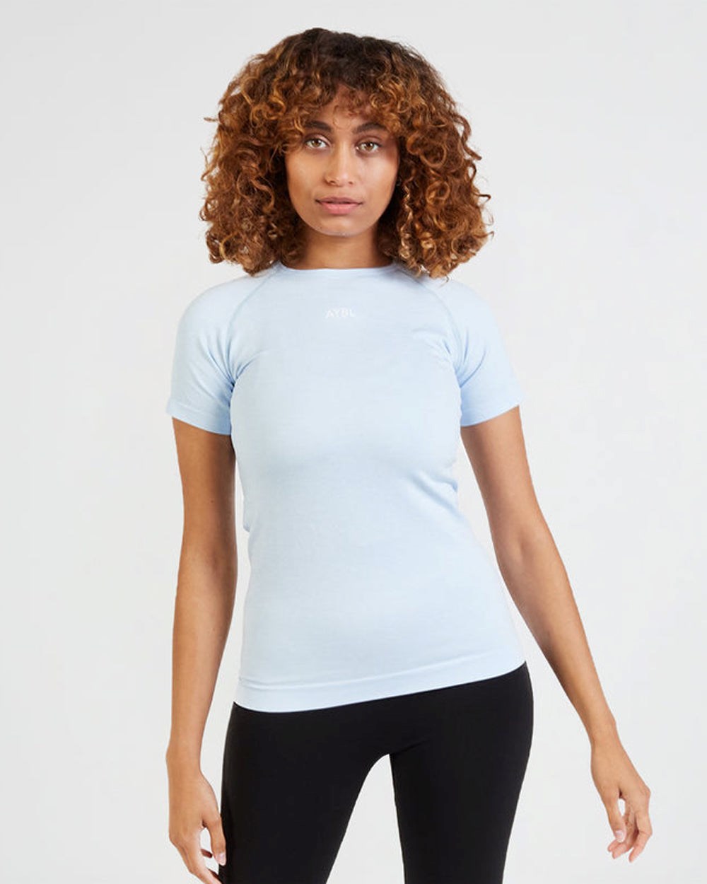 AYBL Motion Seamless T Shirt Blau | 94156-RLXQ