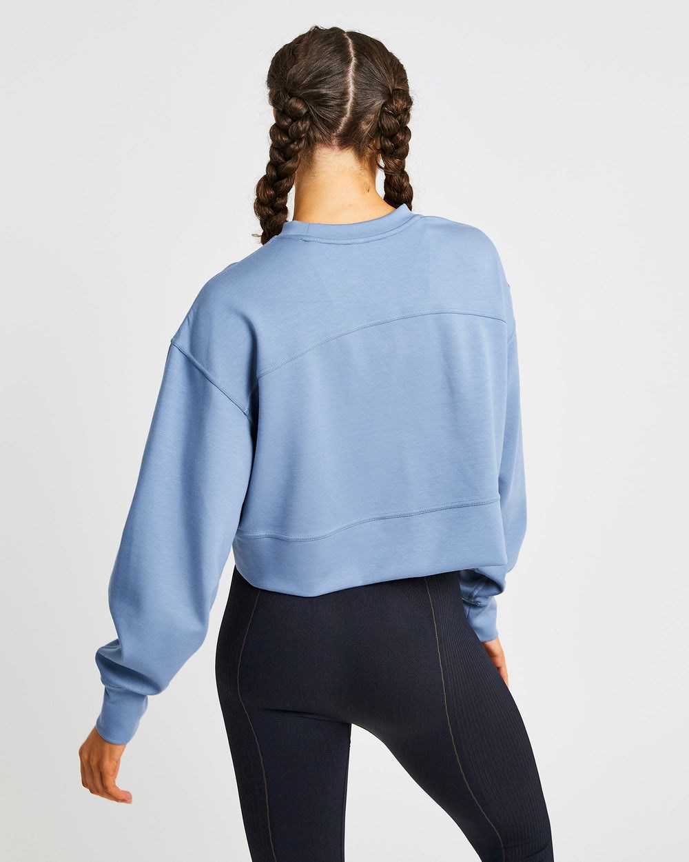 AYBL Oversized Crop Jumper Blau | 95380-BTIE