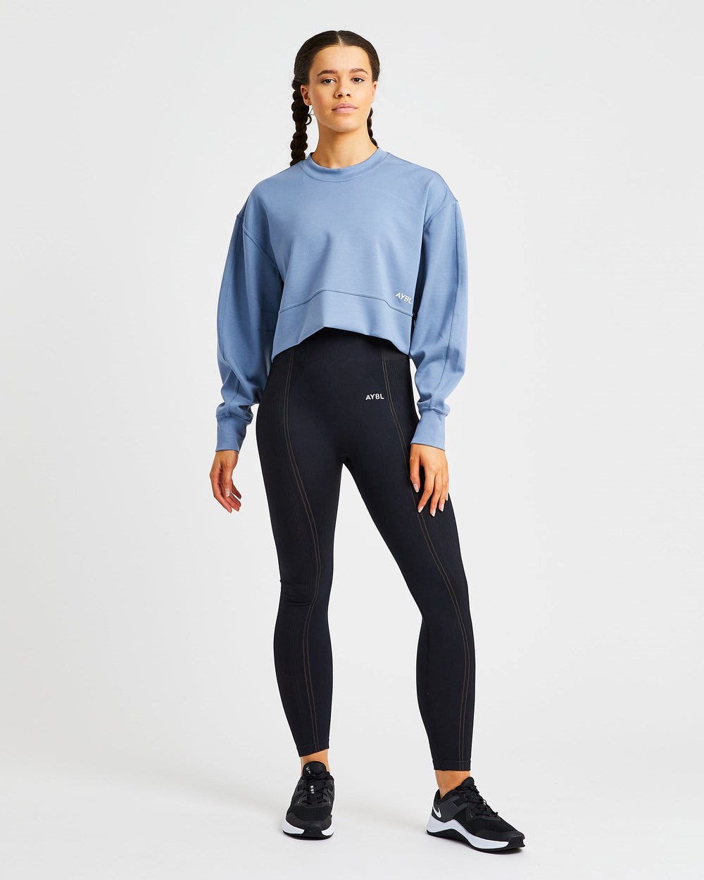 AYBL Oversized Crop Jumper Blau | 95380-BTIE