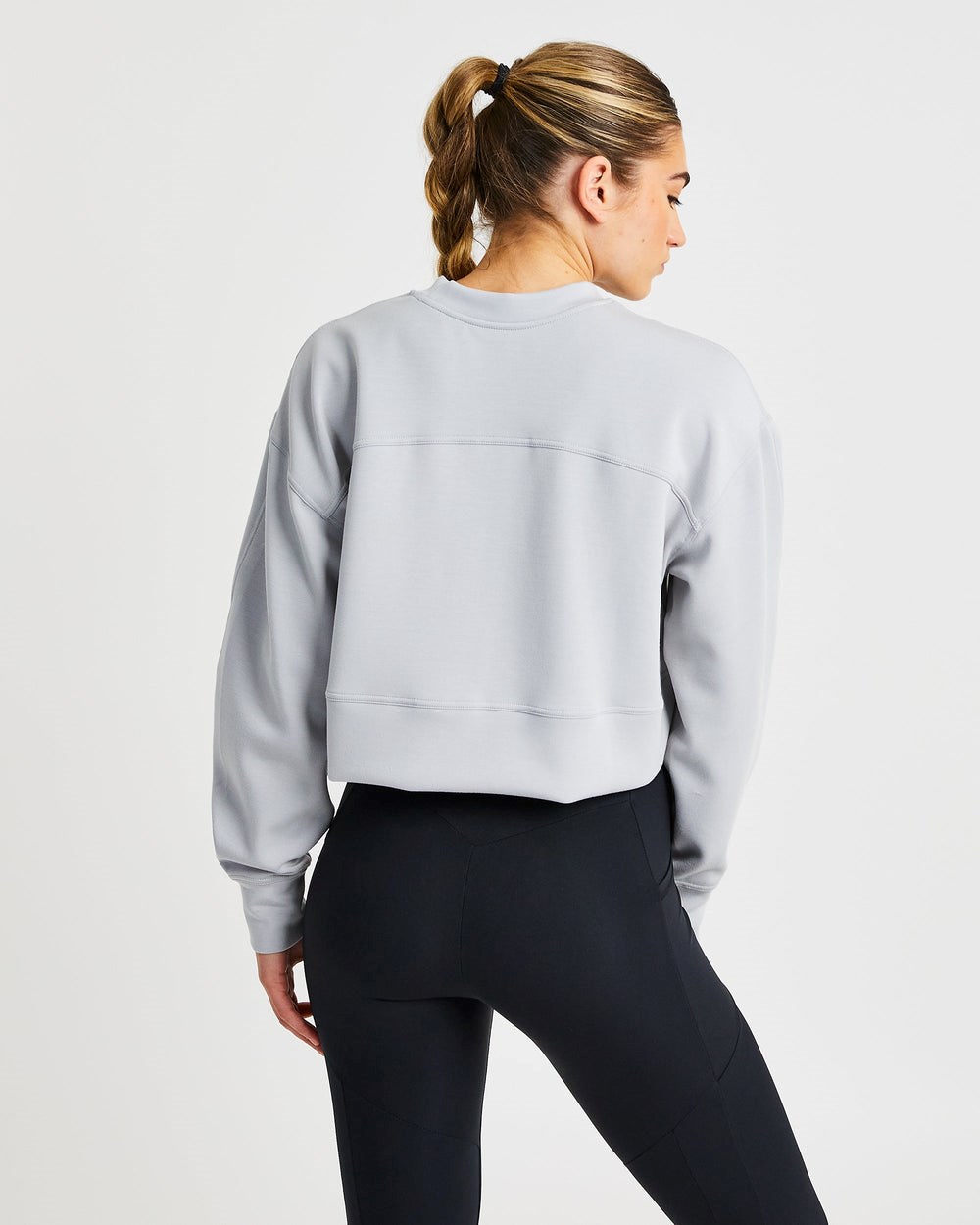 AYBL Oversized Crop Jumper Grau | 14382-ICKE