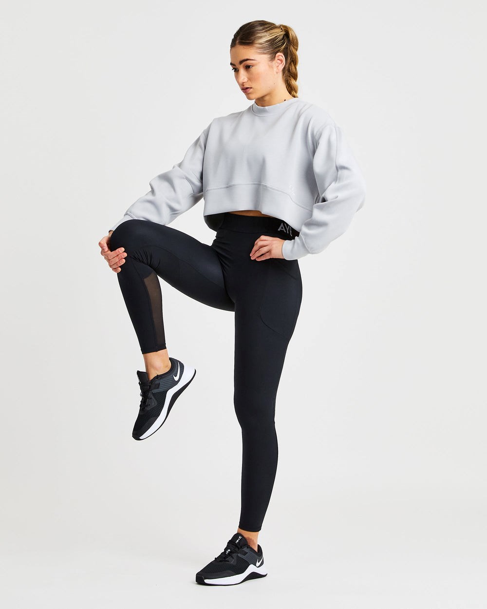 AYBL Oversized Crop Jumper Grau | 14382-ICKE