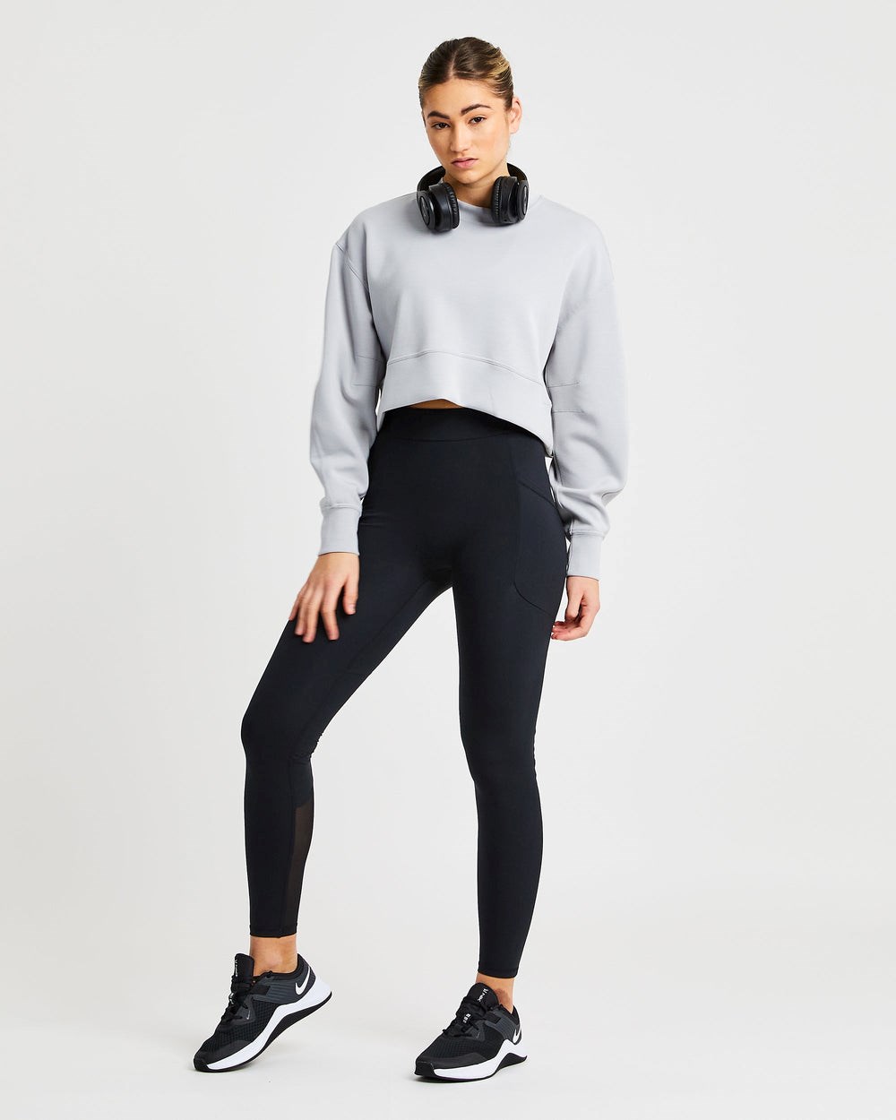 AYBL Oversized Crop Jumper Grau | 14382-ICKE