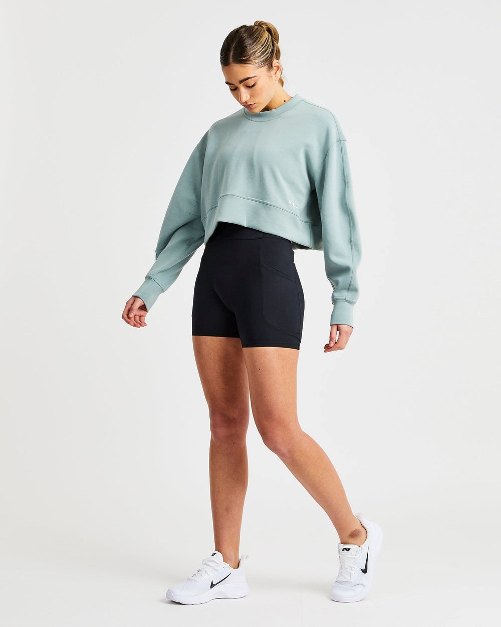 AYBL Oversized Crop Jumper Grün | 40726-IAYG