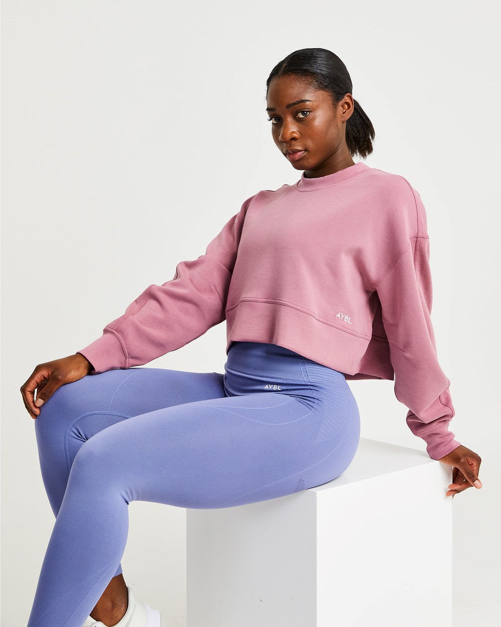 AYBL Oversized Crop Jumper Rosa Rosa | 68179-SOXI