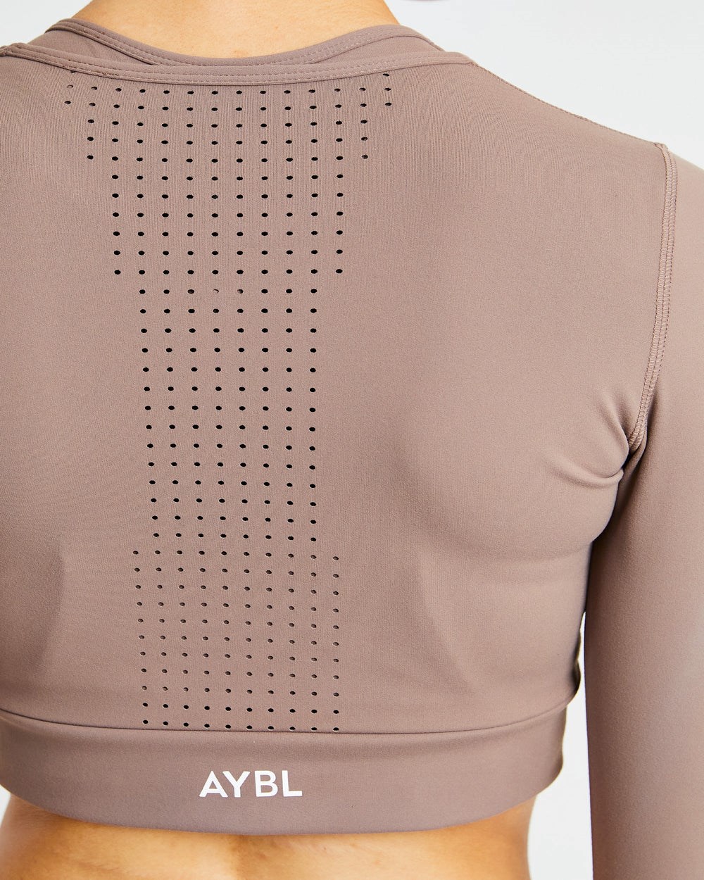 AYBL Pace Long Sleeve Crop Top Braun | 07295-YGLJ