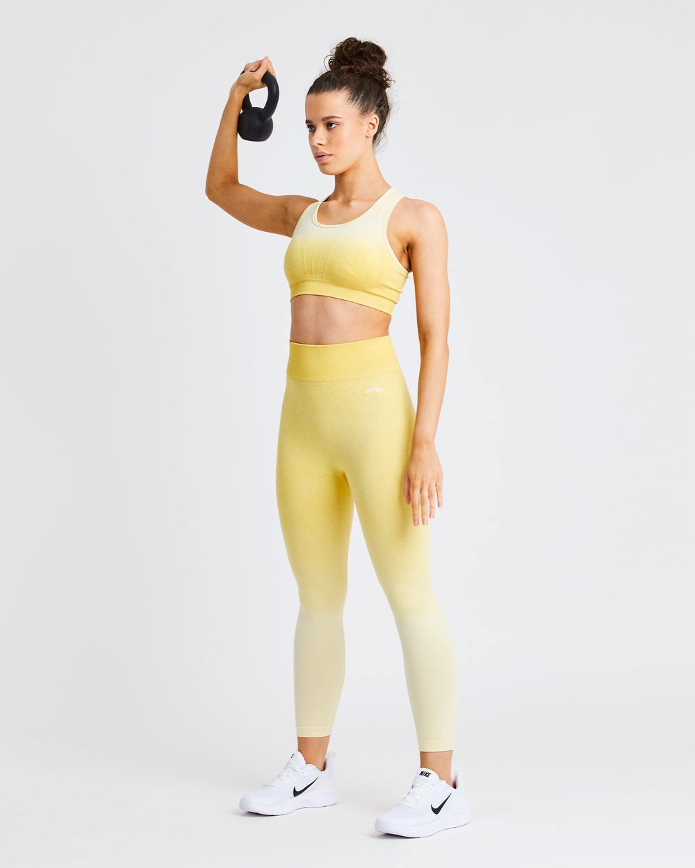 AYBL Pulse Ombré Seamless Leggings Gelb | 86927-UOEV