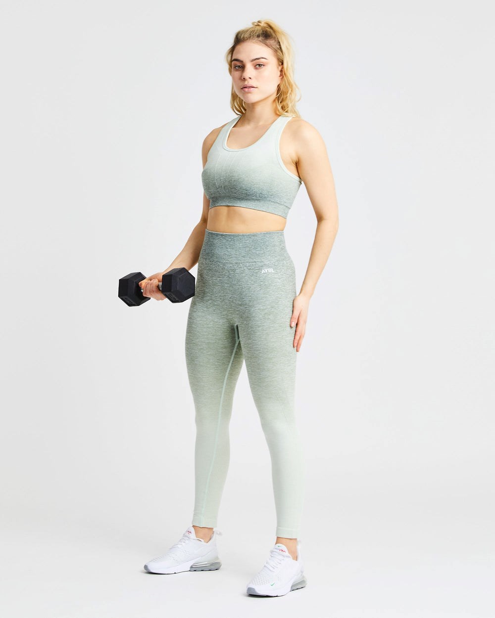 AYBL Pulse Ombré Seamless Leggings Khaki | 20793-WDFE