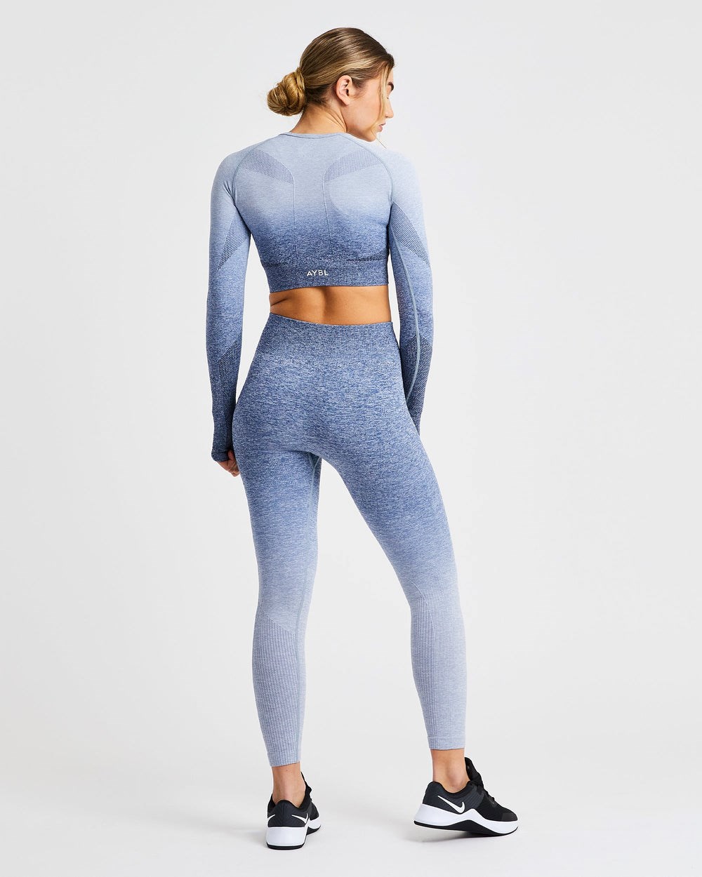 AYBL Pulse Ombré Seamless Leggings Navy | 80134-DSGT