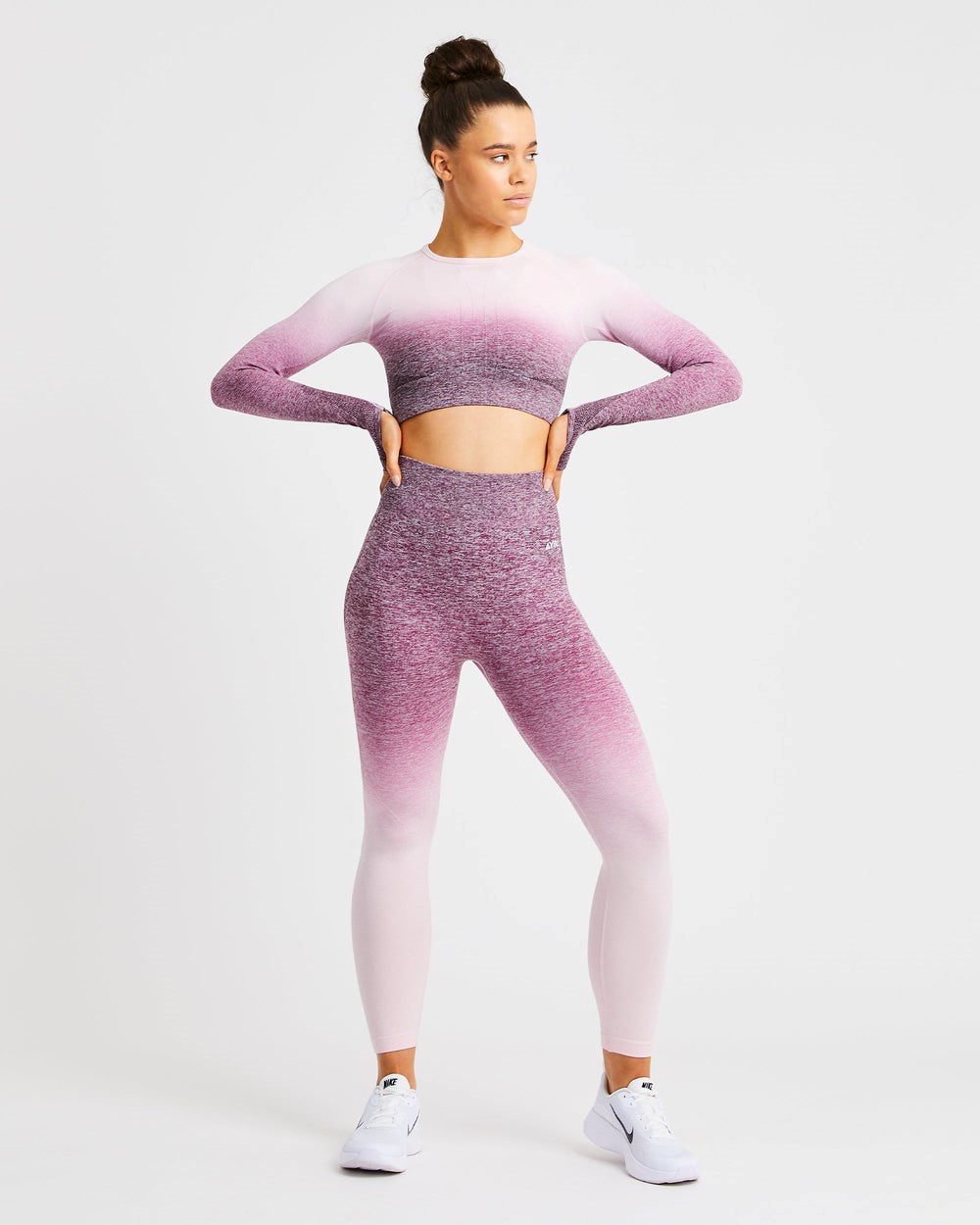 AYBL Pulse Ombré Seamless Leggings Plum | 63570-USGW