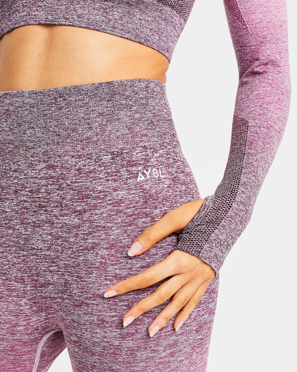 AYBL Pulse Ombré Seamless Leggings Plum | 63570-USGW