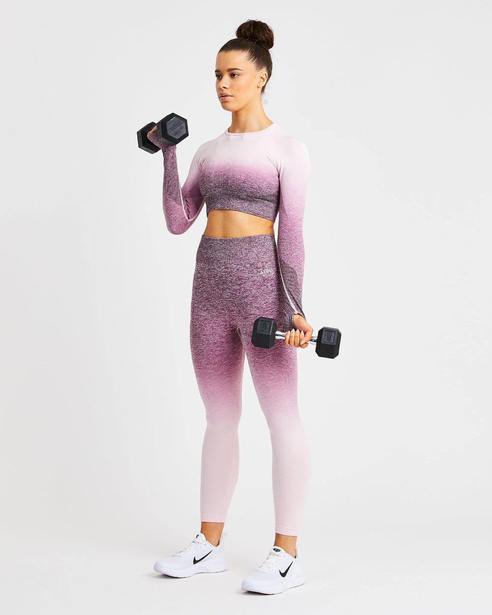 AYBL Pulse Ombré Seamless Leggings Plum | 63570-USGW