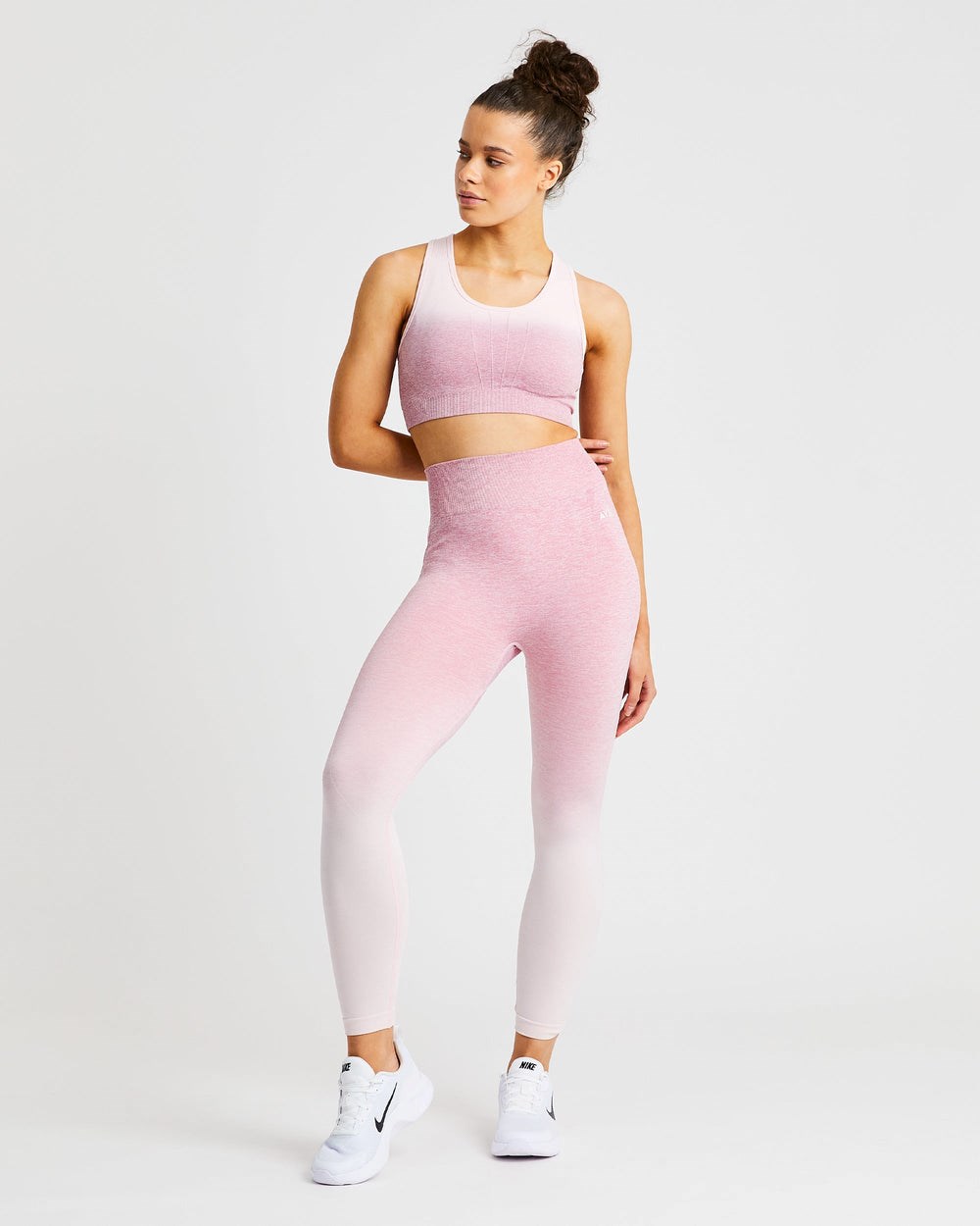 AYBL Pulse Ombré Seamless Leggings Rosa | 91038-CWKQ