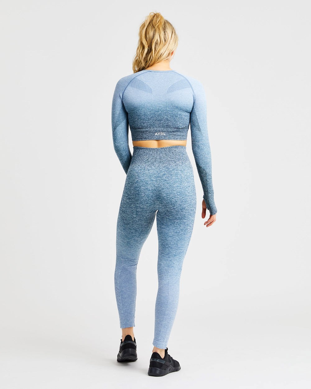 AYBL Pulse Ombré Seamless Leggings Teal | 38427-ZOVI