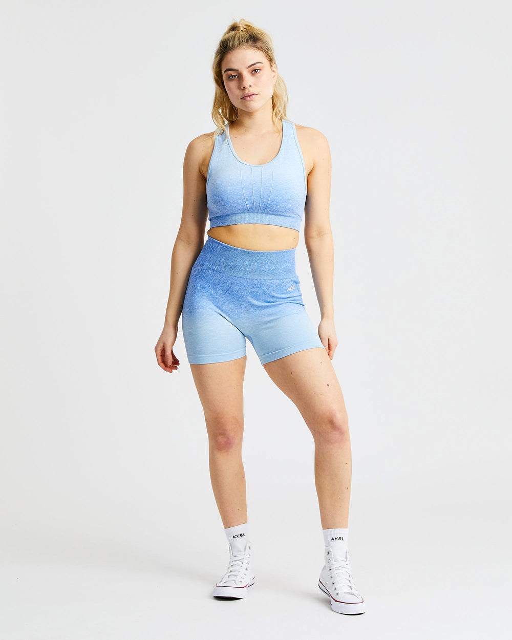 AYBL Pulse Ombré Seamless Shorts Blau | 62194-LJFV