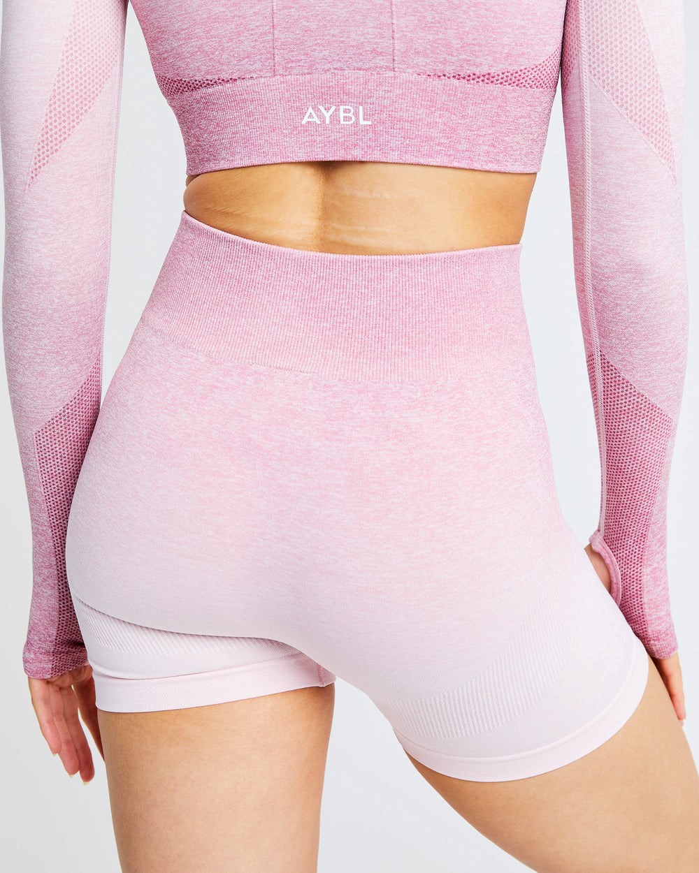 AYBL Pulse Ombré Seamless Shorts Rosa | 08926-QDBP