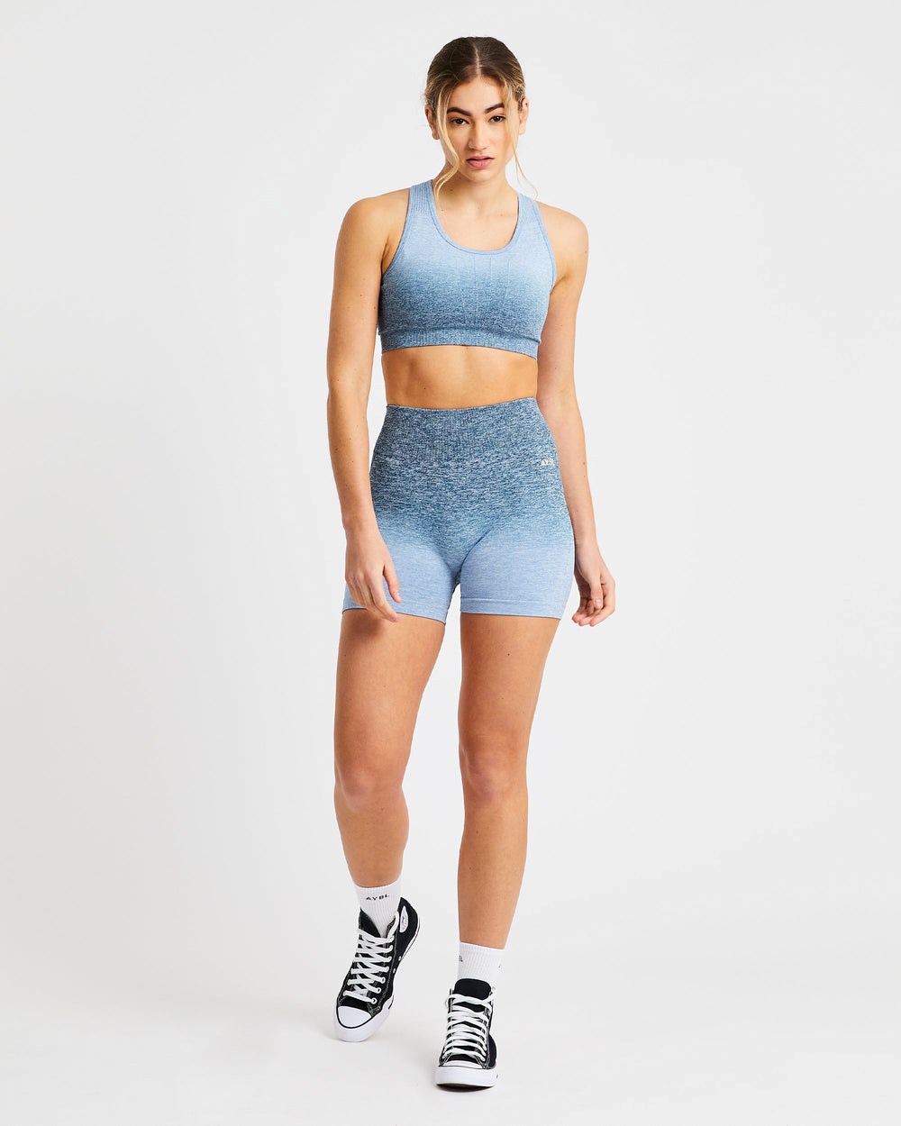 AYBL Pulse Ombré Seamless Shorts Teal | 91065-WDIM