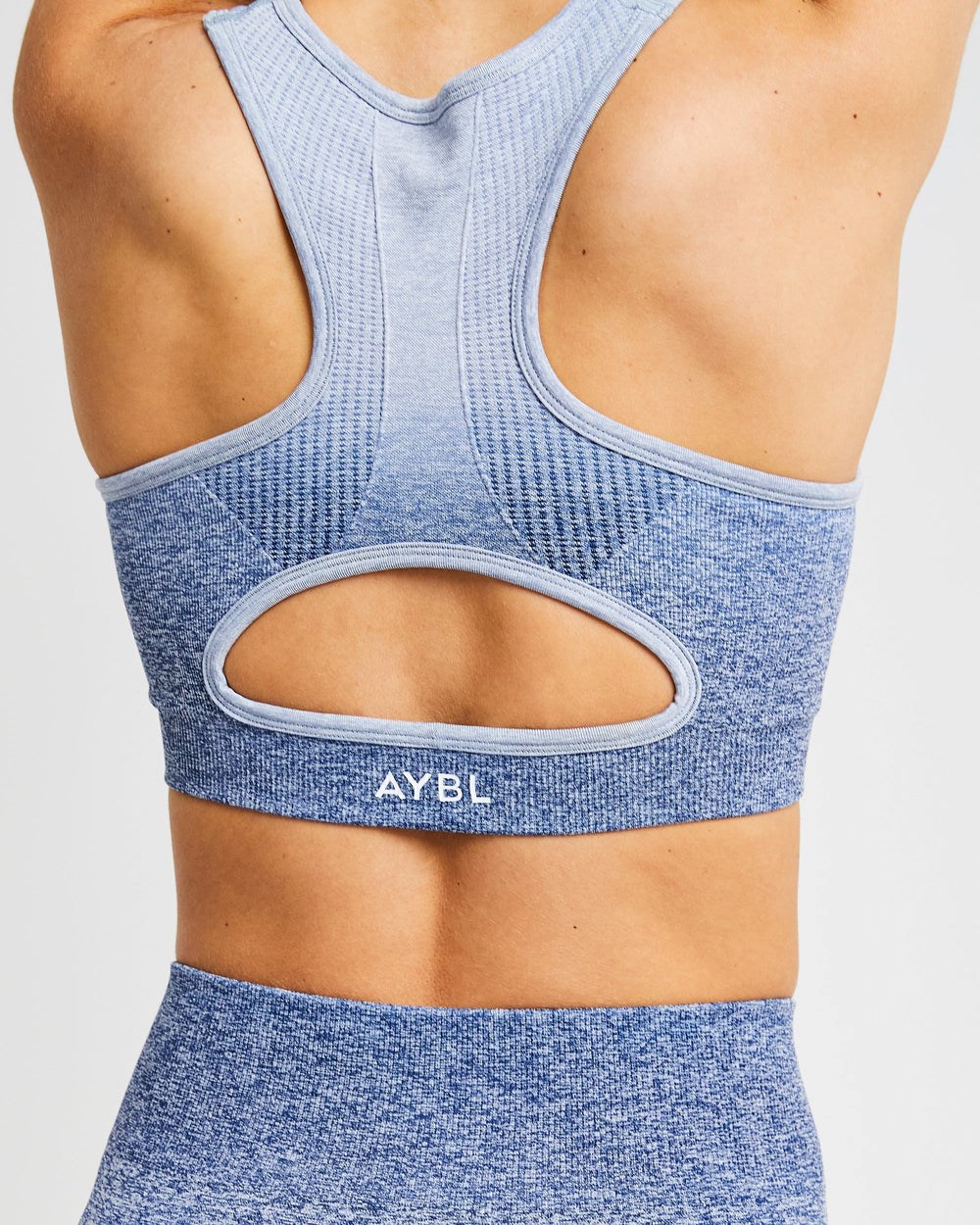 AYBL Pulse Ombré Seamless Sports Bra Navy | 37945-IWJR