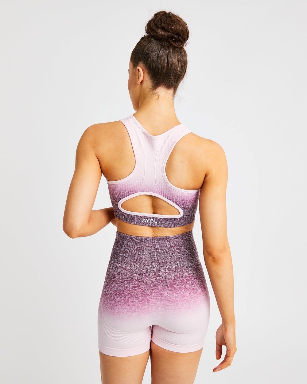 AYBL Pulse Ombré Seamless Sports Bra Plum | 15978-FVCE