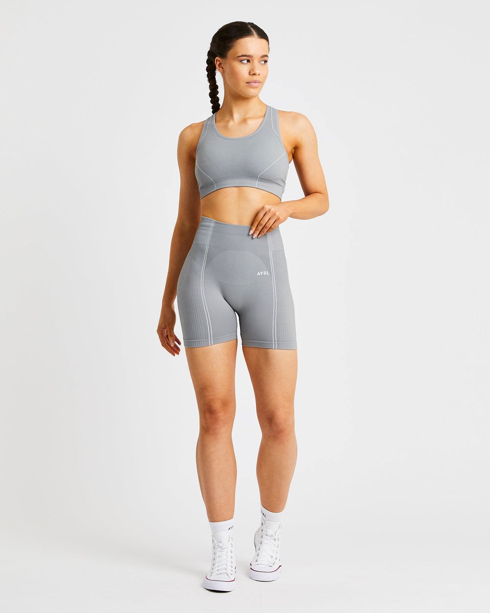 AYBL Reflex Seamless Shorts Grau | 28305-YXLV