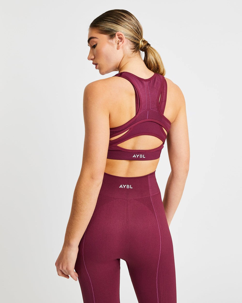 AYBL Reflex Seamless Sports Bra Plum | 40258-UGTQ