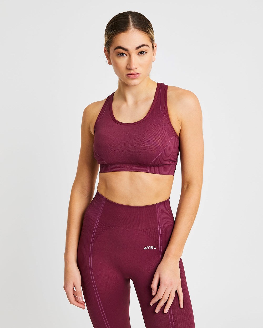 AYBL Reflex Seamless Sports Bra Plum | 40258-UGTQ