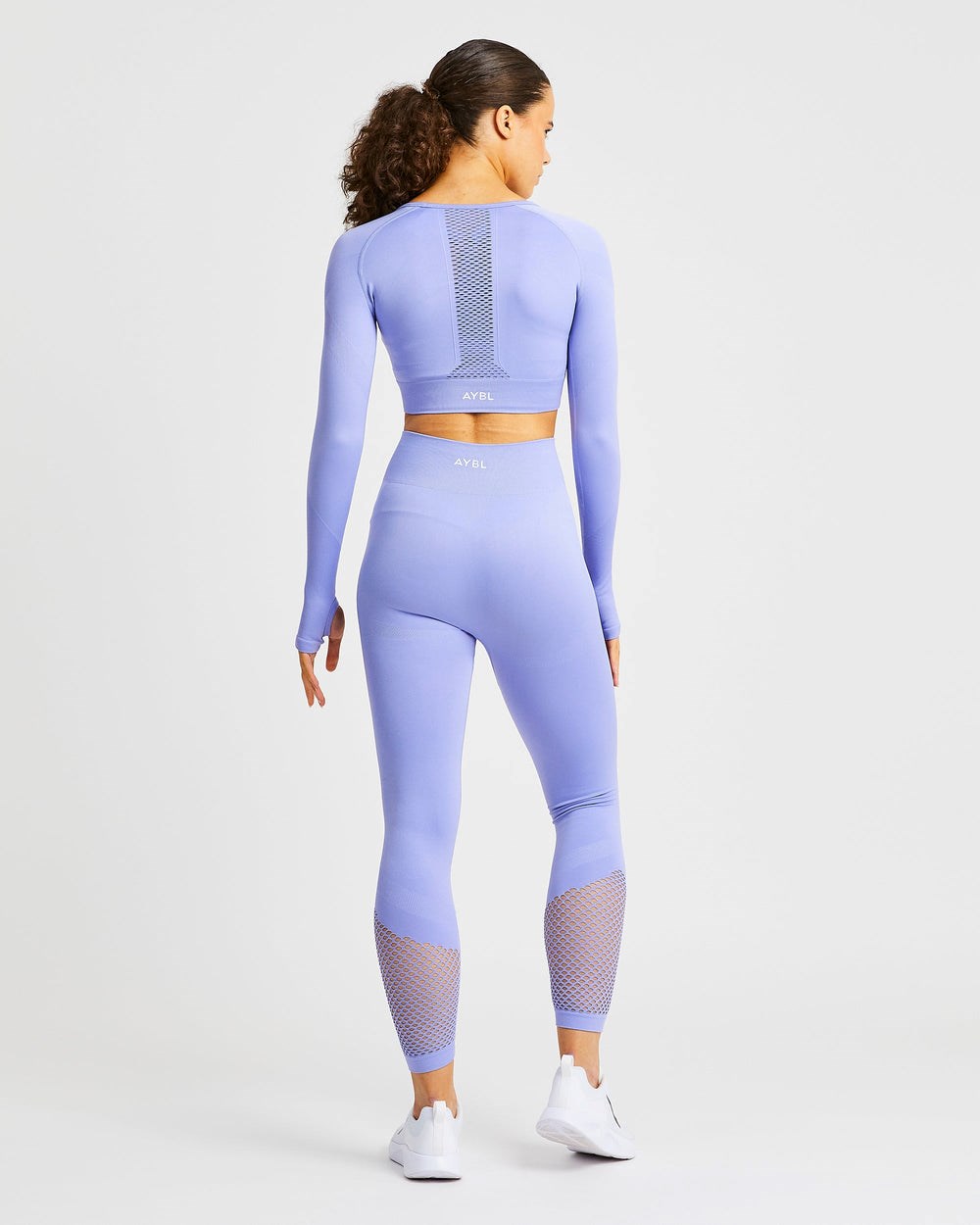 AYBL Reform Seamless Long Sleeve Crop Top Lila | 03418-NZLO