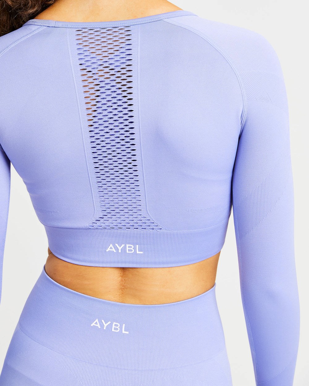 AYBL Reform Seamless Long Sleeve Crop Top Lila | 03418-NZLO