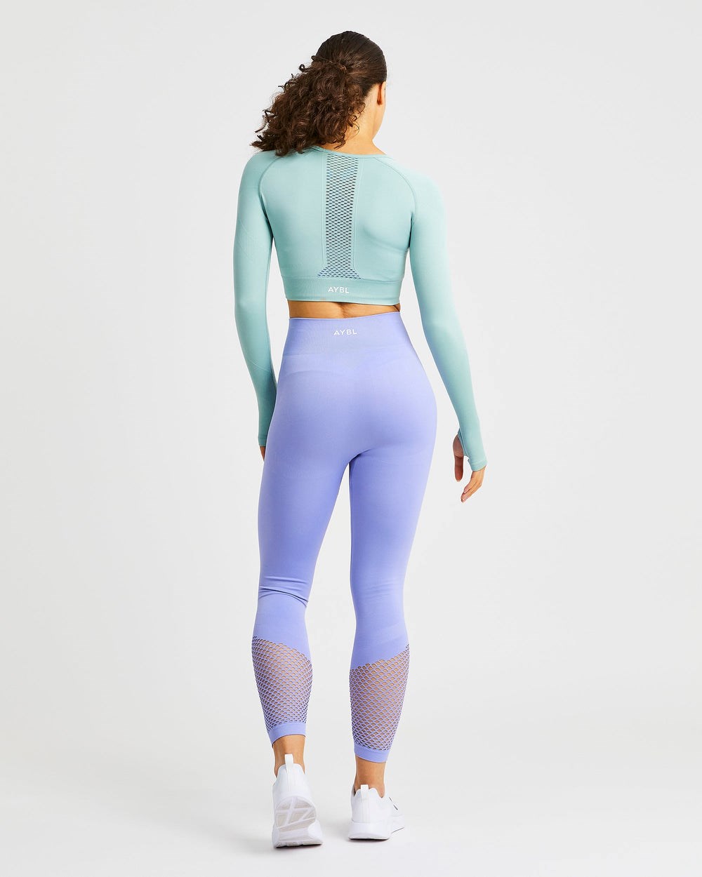 AYBL Reform Seamless Long Sleeve Crop Top Grün | 78631-DJHC