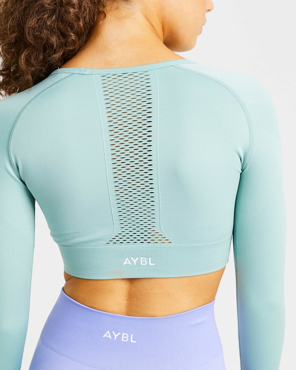 AYBL Reform Seamless Long Sleeve Crop Top Grün | 78631-DJHC