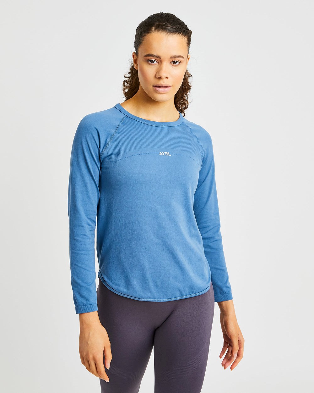 AYBL Reform Seamless Long Sleeve T Shirt Blau | 37021-GCHL