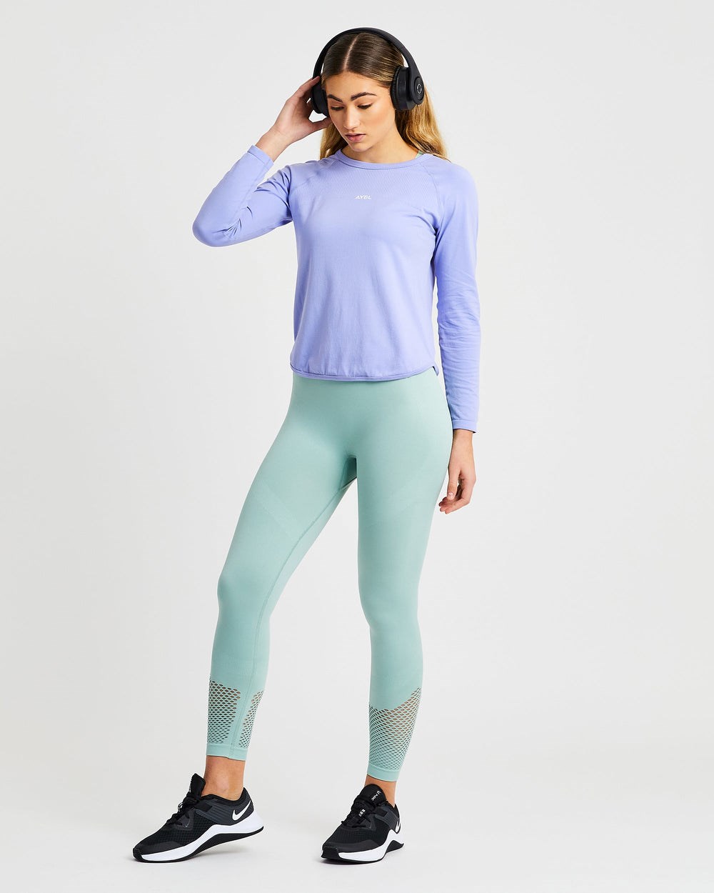 AYBL Reform Seamless Long Sleeve T Shirt Lila | 56374-CSJF